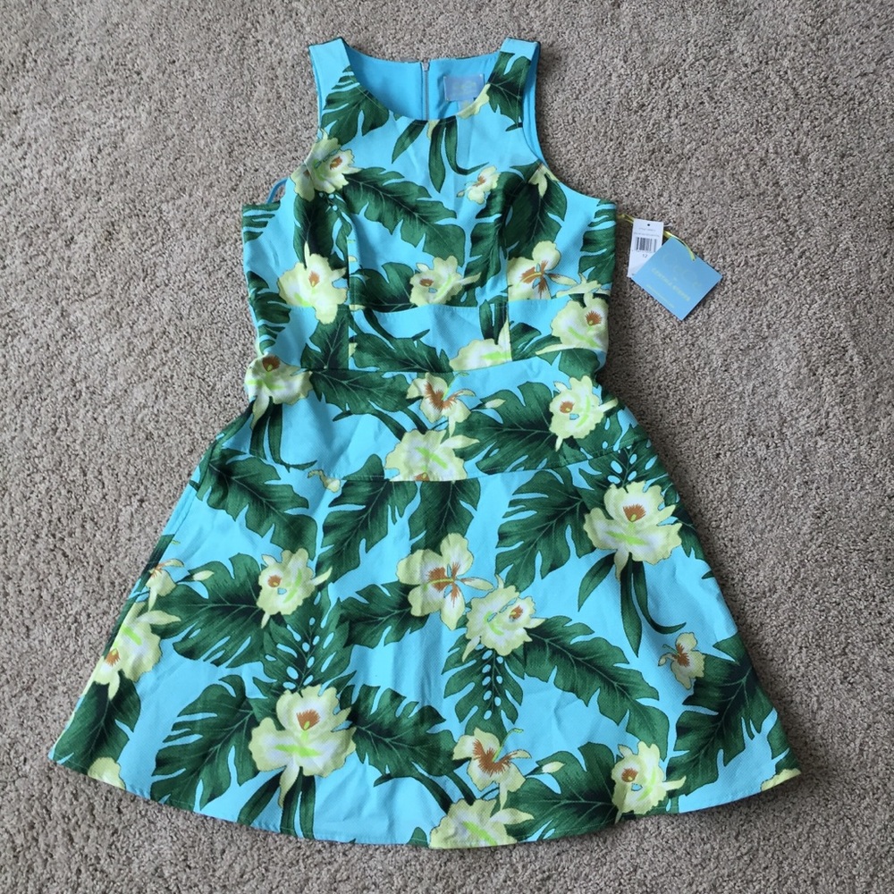 NWT tropical fit & flare dress!